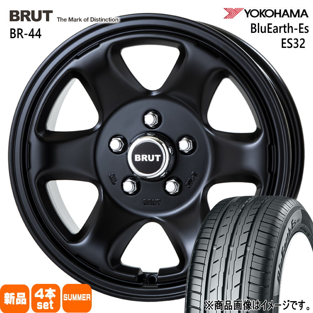 205/60R16 92H ブルーアース ES ES32 BluEarth-Es ES32 ヨコハマ YOKOHAMA 新品 夏用 サマータイヤ ホイール 4本セット TRISTAR BRUT BR-44 16×6.5+53 5/114.3|タイヤショップ78