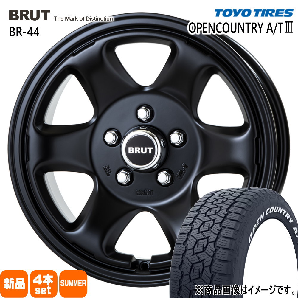 215/70R16 100T オープンカントリー AT3 OPENCOUNTRY A/T3 トーヨータイヤ TOYOTIRES 新品 夏用 サマータイヤ ホイール 4本セット TRISTAR BRUT BR-44 16&times;6.5+30 5/114.3｜タイヤショップ78