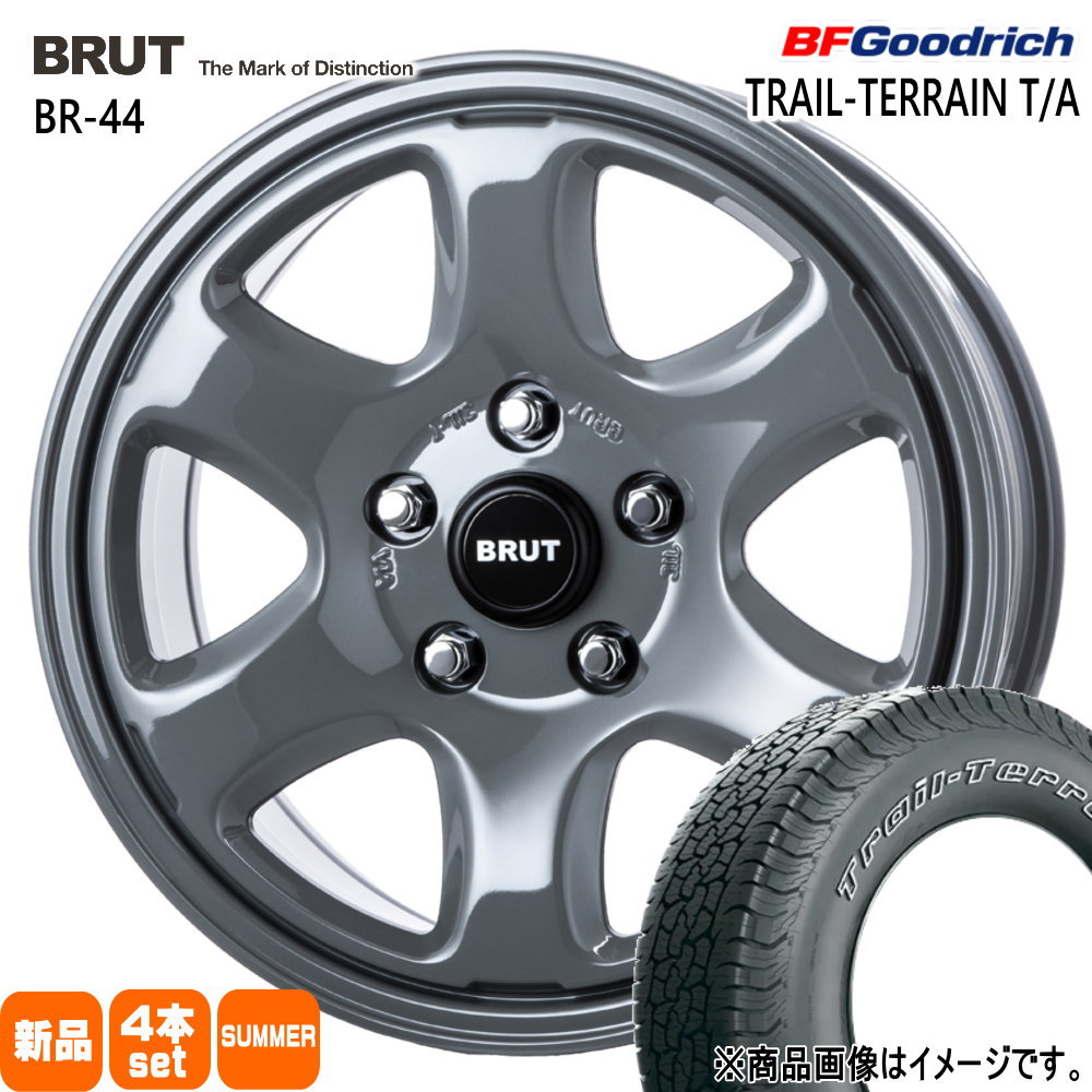 245/65R17 111T XL トレイルテレーン T/A TRAIL-TERRAIN T/A BFグッドリッチ BF.Goodrich 新品 夏用 サマータイヤ ホイール 4本セット TRISTAR BRUT BR-44 17&times;7.5+38 5/114.3｜タイヤショップ78