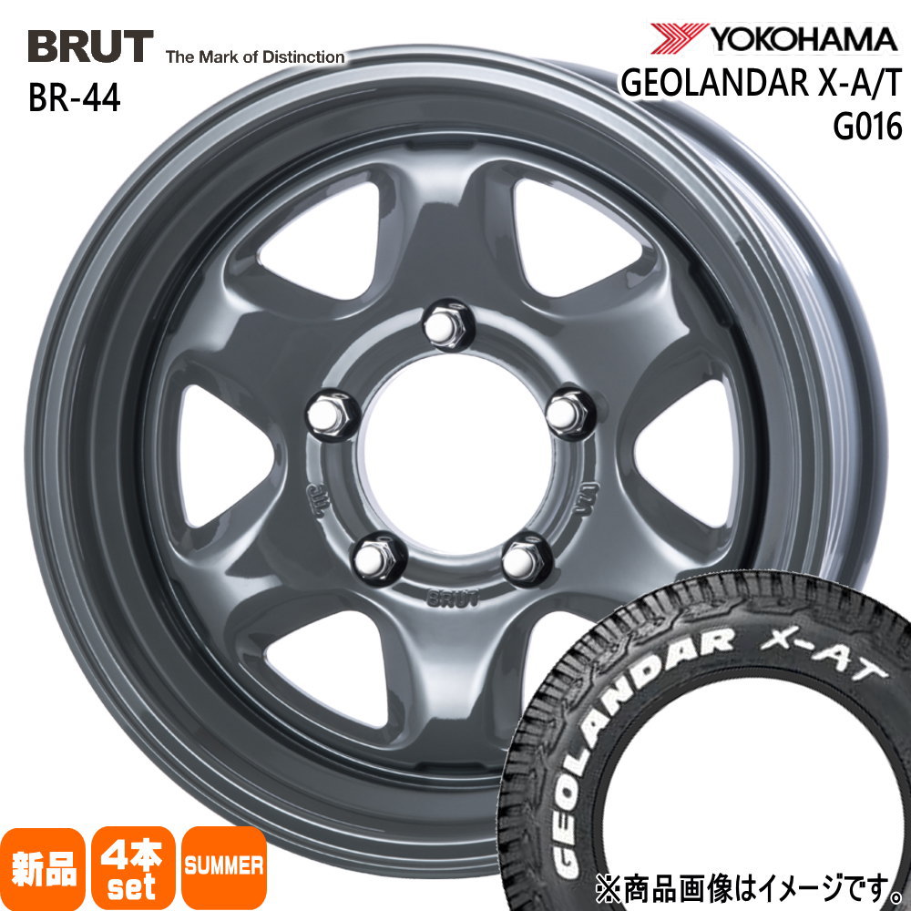 225/70R16 103S ジオランダー X-AT G016 GEOLANDAR X-AT G016 ヨコハマ YOKOHAMA 新品 夏用 サマータイヤ ホイール 4本セット TRISTAR BRUT BR-44 16&times;6.5+0 5/139.7｜タイヤショップ78