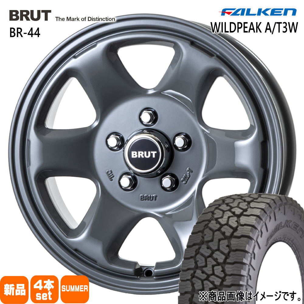235/70R16 109T XL ワイルドピーク AT3W WILDPEAK A/T3W ファルケン FALKEN 新品 夏用 サマータイヤ ホイール 4本セット TRISTAR BRUT BR-44 16&times;6.5+30 5/114.3｜タイヤショップ78