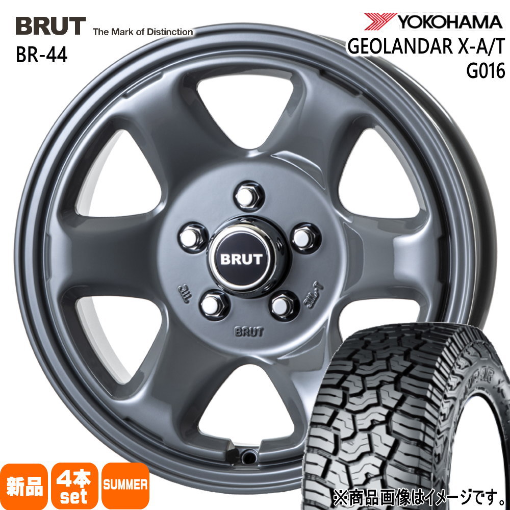 235/70R16 104/101Q LT ジオランダー X-AT G016 GEOLANDAR X-AT G016 ヨコハマ YOKOHAMA 新品 夏用 サマータイヤ ホイール 4本セット TRISTAR BRUT BR-44 16×6.5+30 5/114.3|タイヤショップ78