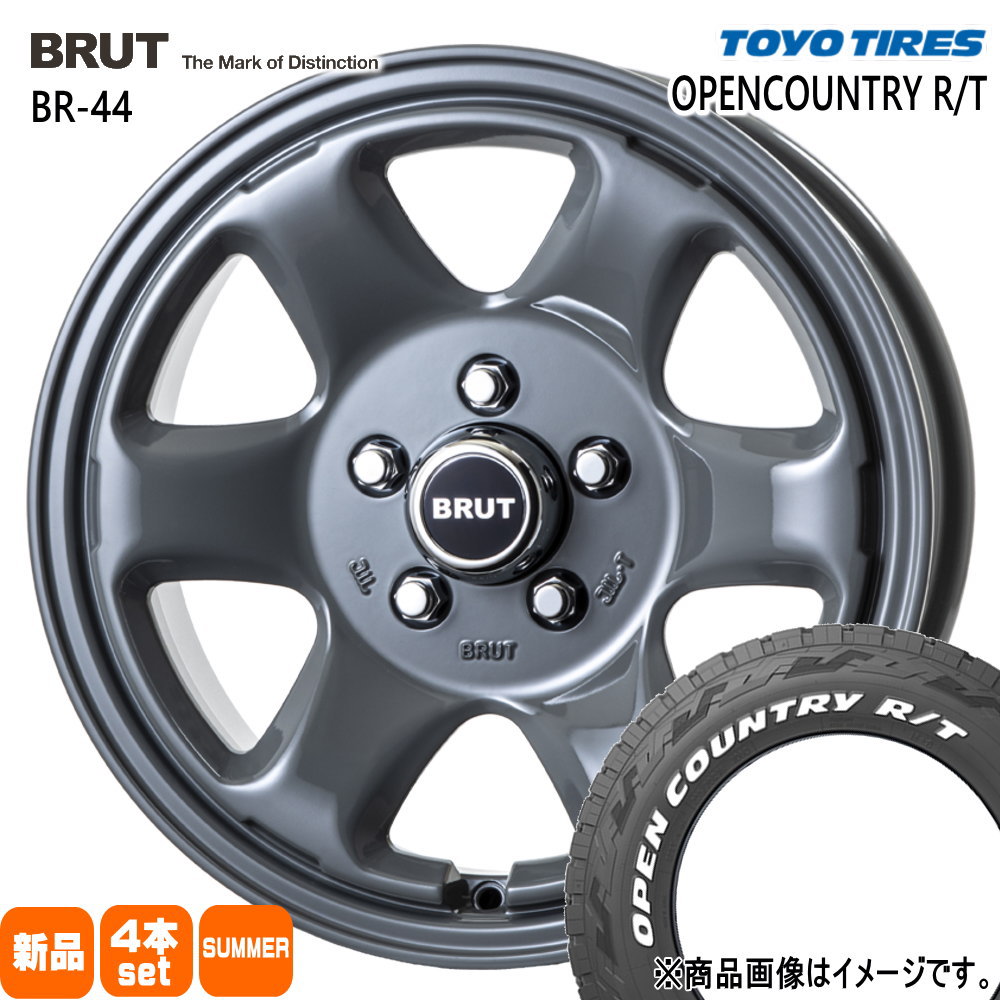 235/70R16 106Q オープンカントリー RT OPENCOUNTRY R/T トーヨータイヤ TOYOTIRES 新品 夏用 サマータイヤ ホイール 4本セット TRISTAR BRUT BR-44 16&times;6.5+30 5/114.3｜タイヤショップ78