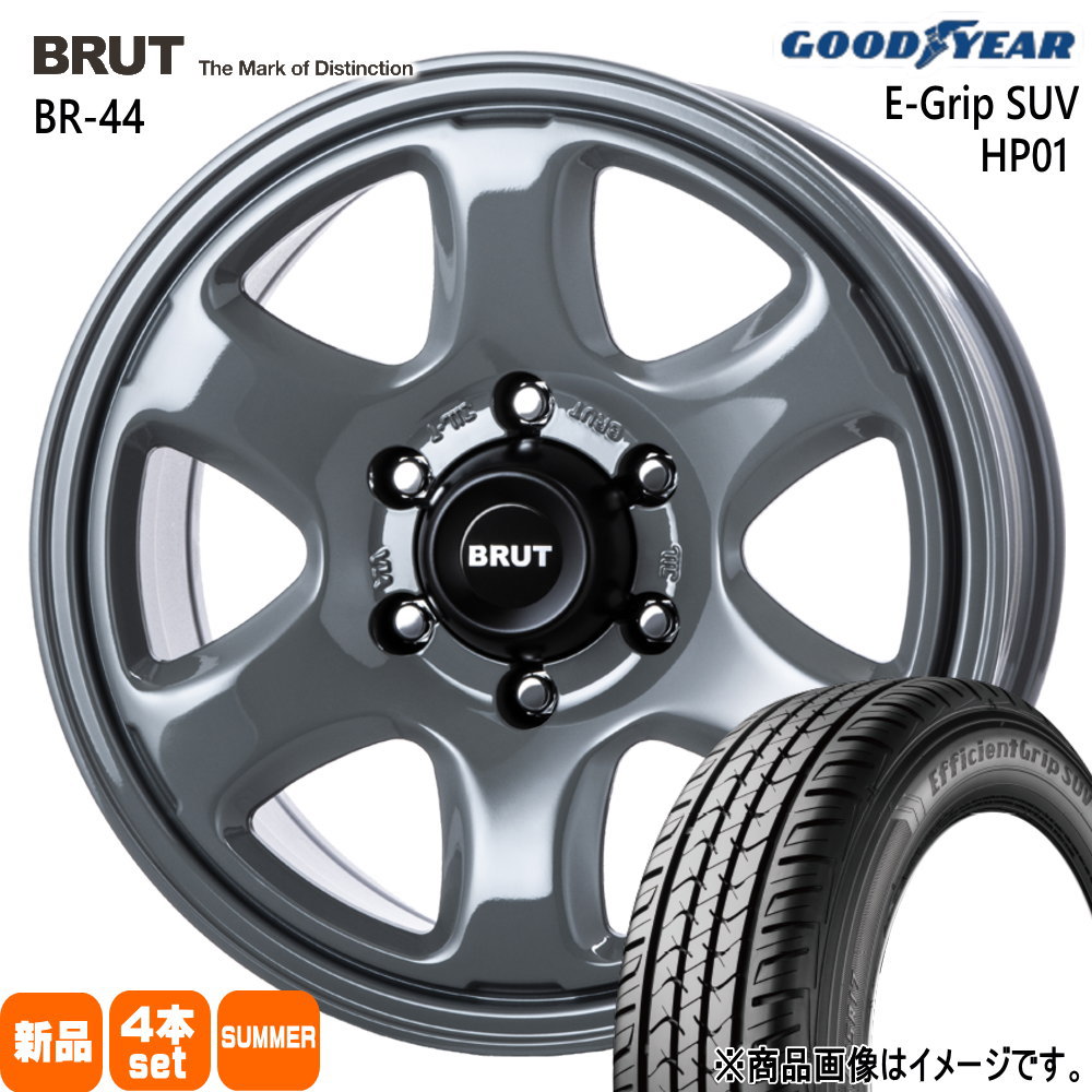 275/65R17 115H エフィシェントグリップ?SUV HP01 EfficientGrip SUV HP01 グッドイヤー GOODYEAR 新品 夏用 サマータイヤ ホイール 4本セット TRISTAR BRUT BR-44 17×7.5+15 6/139.7|タイヤショップ78