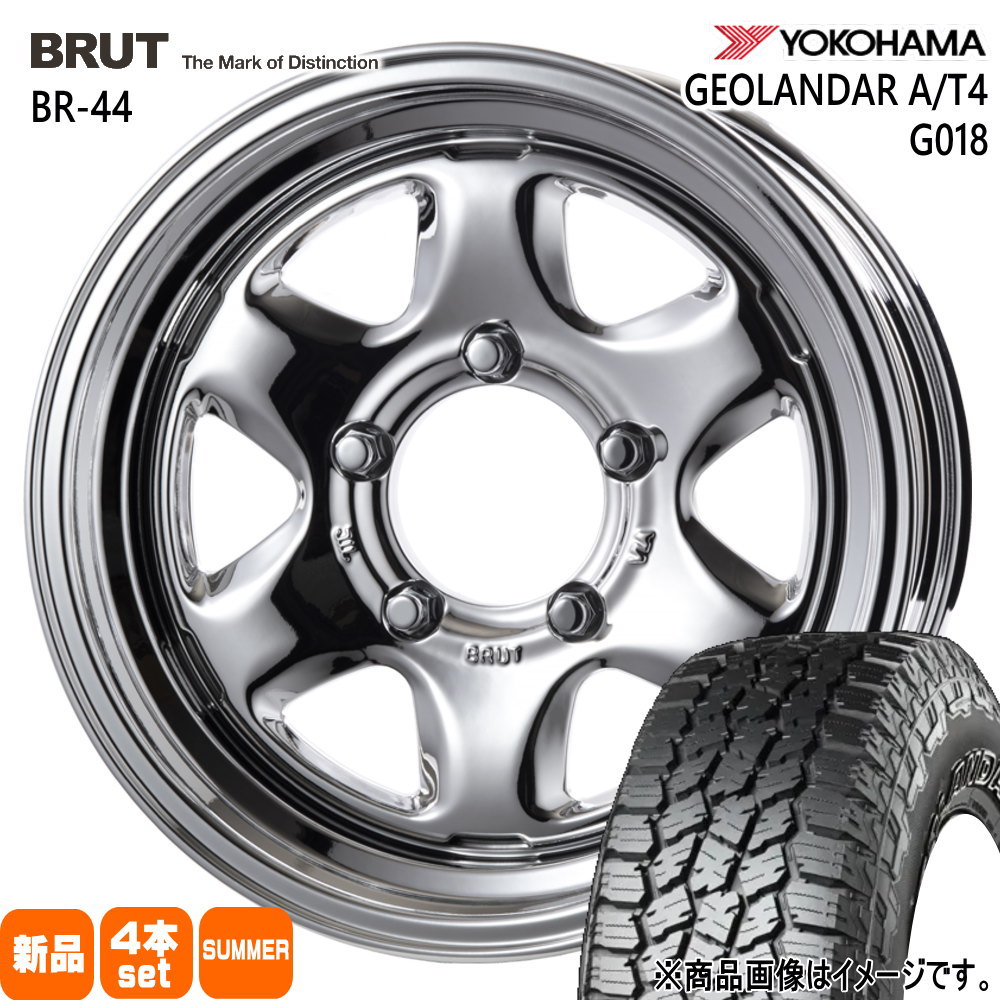 235/70R16 106T ジオランダー AT4 G018 GEOLANDAR A/T4 G018 ヨコハマ YOKOHAMA 新品 夏用 サマータイヤ ホイール 4本セット TRISTAR BRUT BR-44 16×6.5+0 5/139.7|タイヤショップ78