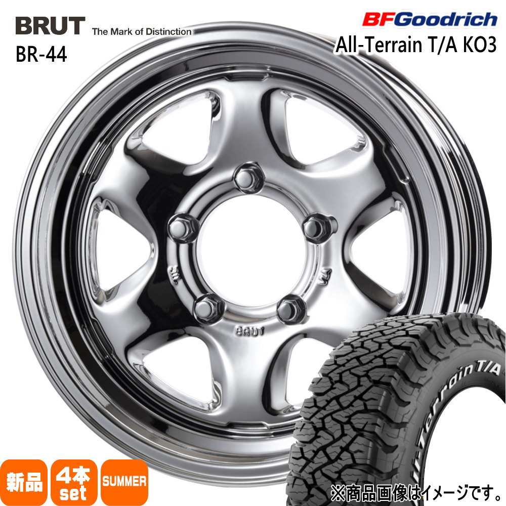 215/70R16 100/97S LRC LT オールテレーン T/A KO3 All-Terrain T/A KO3 BFグッドリッチ BF.Goodrich 新品 夏用 サマータイヤ ホイール 4本セット TRISTAR BRUT BR-44 16&times;6.5+0 5/139.7｜タイヤショップ78