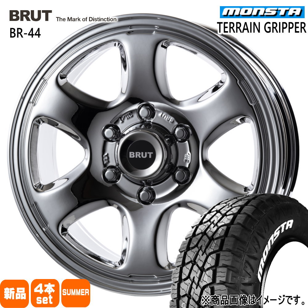 265/65R17 116T XL テレーングリッパー TERRAIN GRIPPER モンスタ MONSTA 新品 夏用 サマータイヤ ホイール 4本セット TRISTAR BRUT BR-44 17&times;7.5+40 6/139.7｜タイヤショップ78