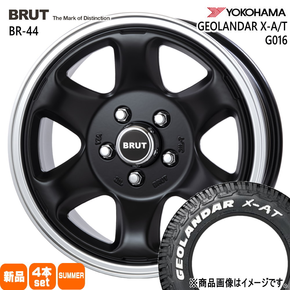 225/70R16 103S ジオランダー X-AT G016 GEOLANDAR X-AT G016 ヨコハマ YOKOHAMA 新品 夏用 サマータイヤ ホイール 4本セット TRISTAR BRUT BR-44 16&times;6.5+38 5/114.3｜タイヤショップ78