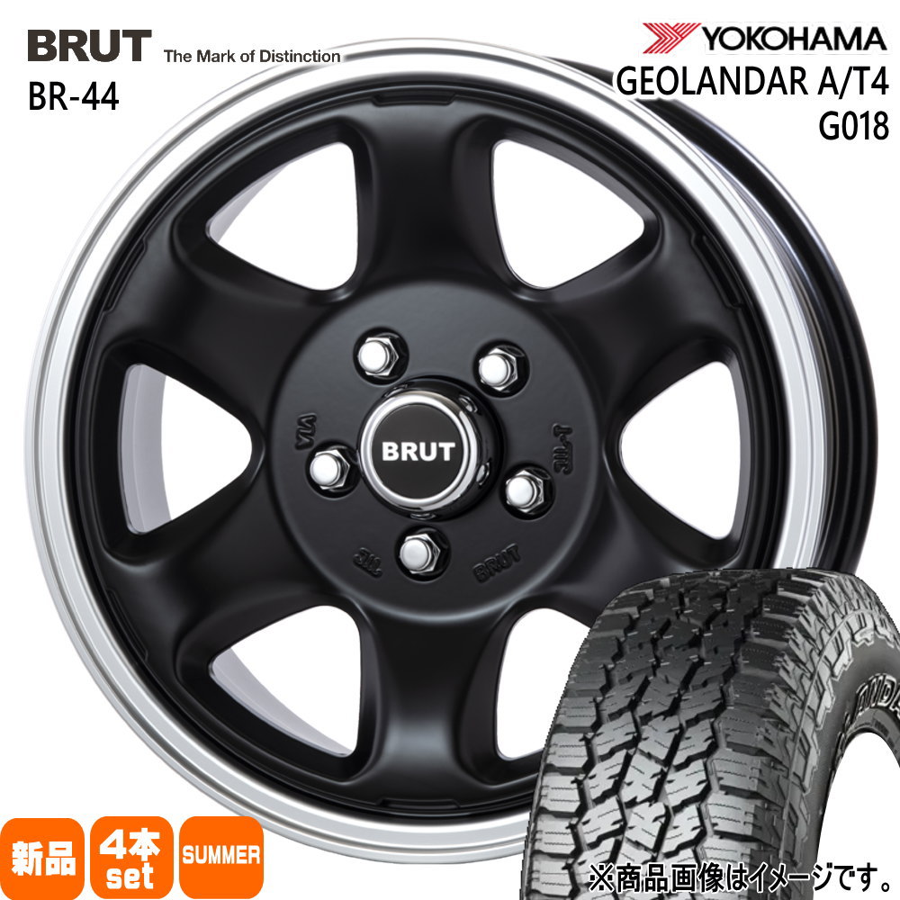215/70R16 100H ジオランダー AT4 G018 GEOLANDAR A/T4 G018 ヨコハマ YOKOHAMA 新品 夏用 サマータイヤ ホイール 4本セット TRISTAR BRUT BR-44 16×6.5+38 5/114.3|タイヤショップ78