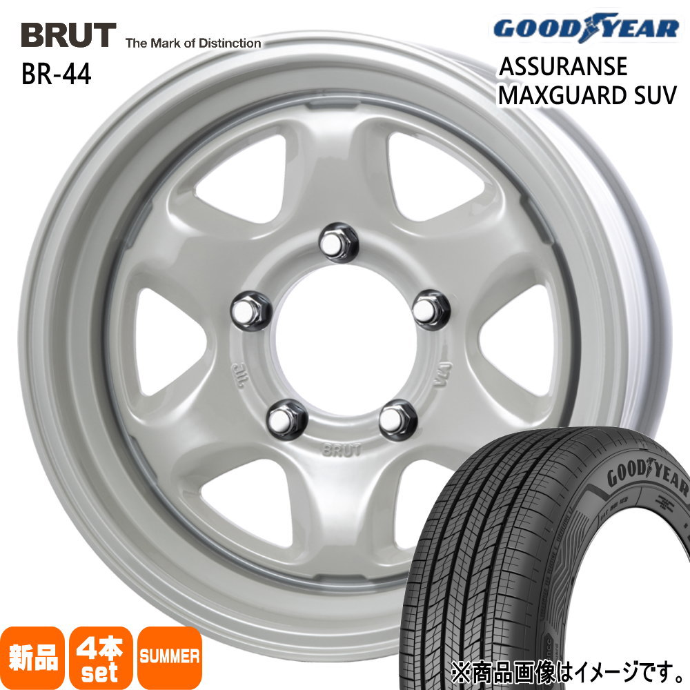225/70R16 103H アシュランス マックスガード SUV ASSURANCE MAXGUARD SUV グッドイヤー GOODYEAR 新品 夏用 サマータイヤ ホイール 4本セット TRISTAR BRUT BR-44 16&times;6.5+0 5/139.7｜タイヤショップ78