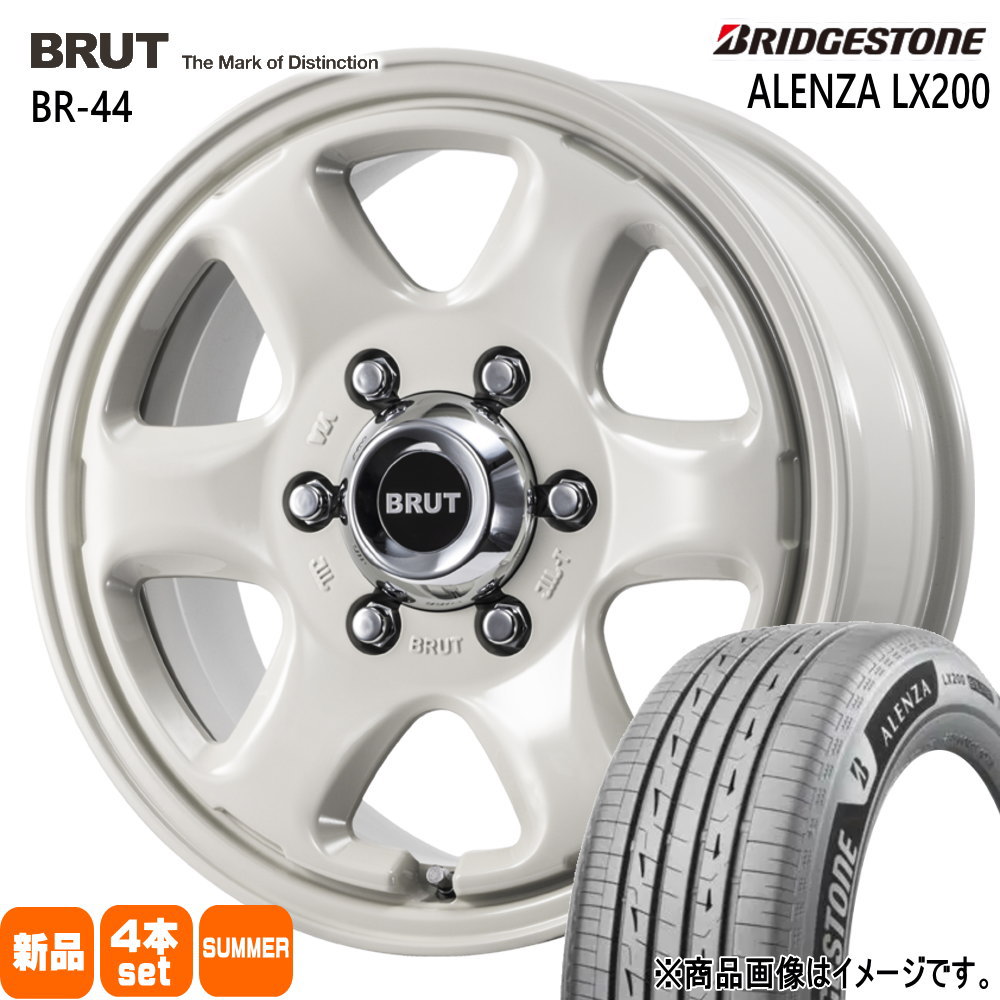 215/70R16 100H アレンザ LX200 ALENZA LX200 ブリヂストン BRIDGESTONE 新品 夏用 サマータイヤ ホイール 4本セット TRISTAR BRUT BR-44 16&times;6.5+48 6/139.7｜タイヤショップ78