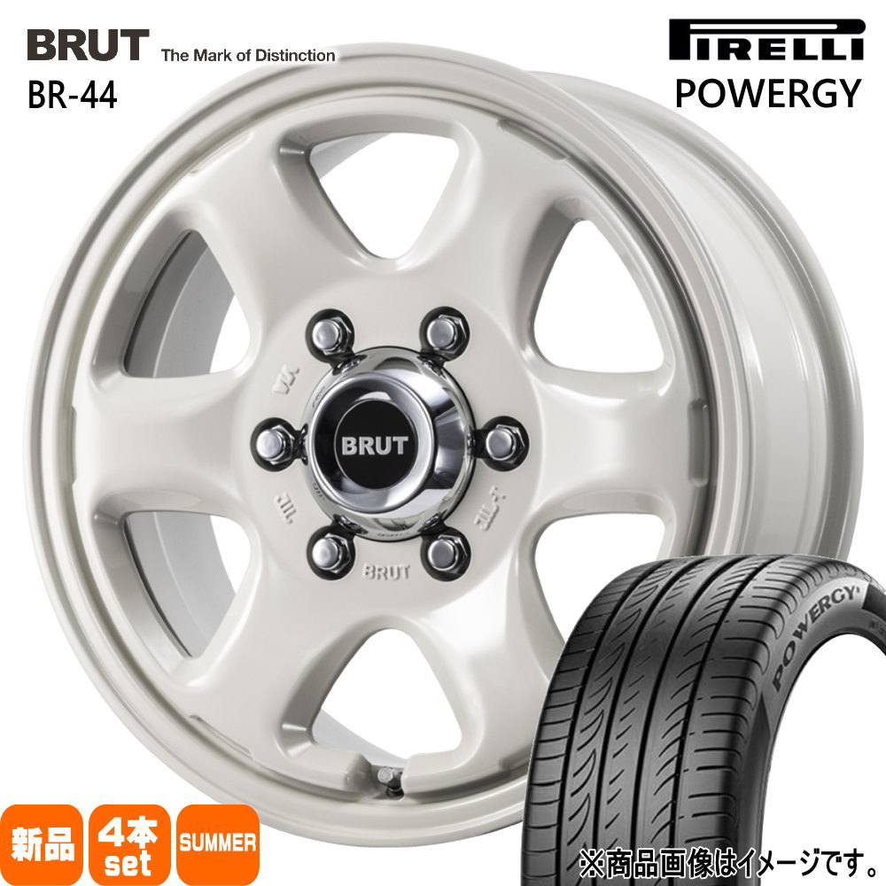 215/65R16 98H パワジー POWERGY ピレリ PIRELLI 新品 夏用 サマータイヤ ホイール 4本セット TRISTAR BRUT BR-44 16×6.5+48 6/139.7|タイヤショップ78