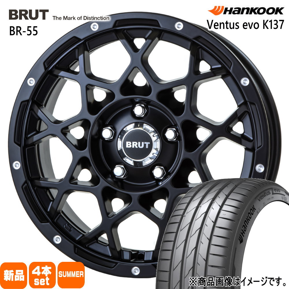 235/60R18 107W XL ベンタス エボ SUV K137A Ventus evo SUV K137A ハンコック HANKOOK 新品 夏用 サマータイヤ ホイール 4本セット TRISTAR BRUT BR-55 18×8.0+40 5/114.3|タイヤショップ78