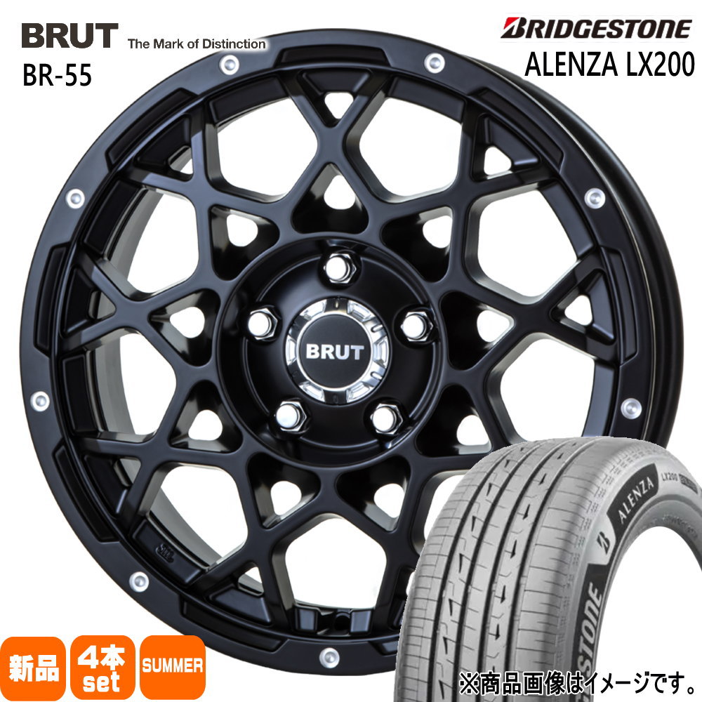 235/65R17 108H XL アレンザ LX200 ALENZA LX200 ブリヂストン BRIDGESTONE 新品 夏用 サマータイヤ ホイール 4本セット TRISTAR BRUT BR-55 17×7.5+38 5/114.3|タイヤショップ78