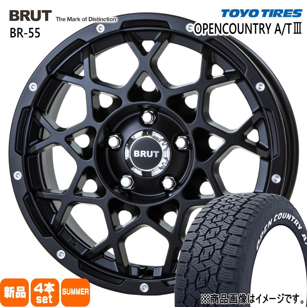 235/60R18 103H オープンカントリー AT3 OPENCOUNTRY A/T3 トーヨータイヤ TOYOTIRES 新品 夏用 サマータイヤ ホイール 4本セット TRISTAR BRUT BR-55 18&times;8.0+40 5/114.3｜タイヤショップ78