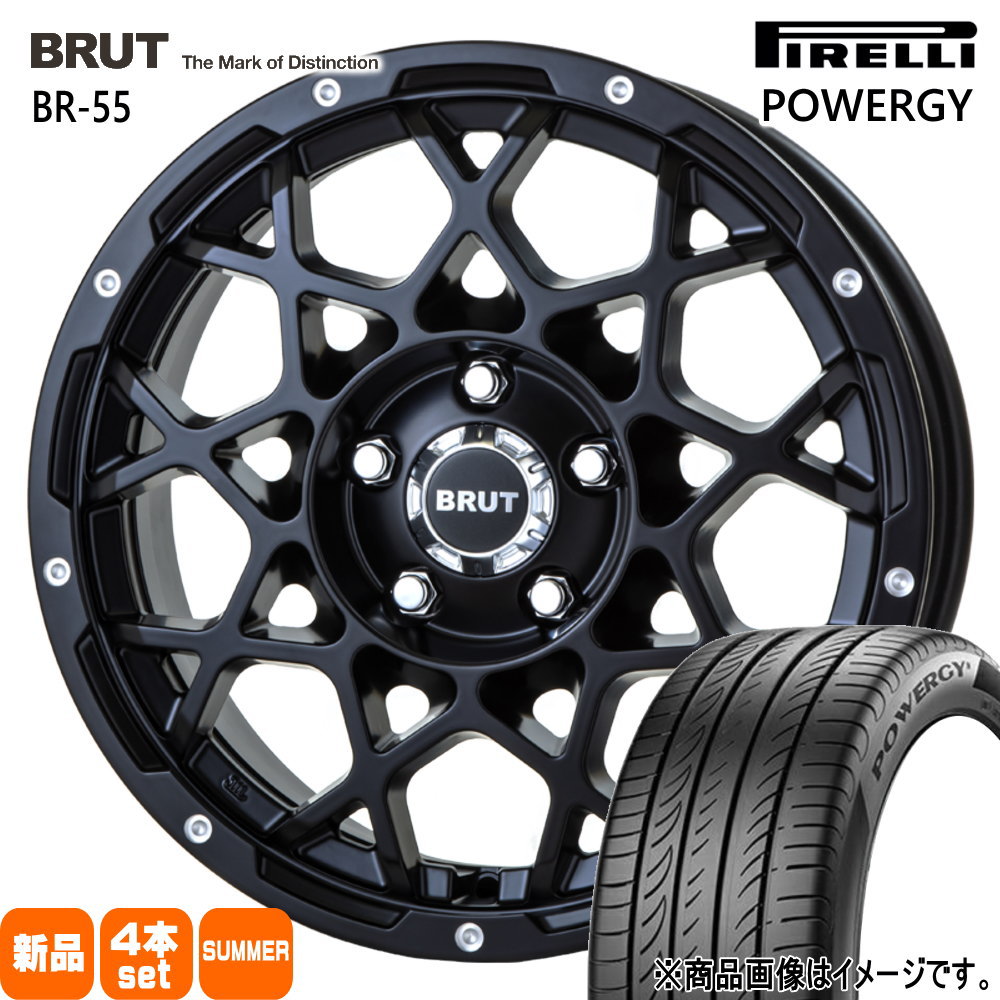 235/55R18 104V XL パワジー POWERGY ピレリ PIRELLI 新品 夏用 サマータイヤ ホイール 4本セット TRISTAR BRUT BR-55 18×8.0+40 5/114.3|タイヤショップ78