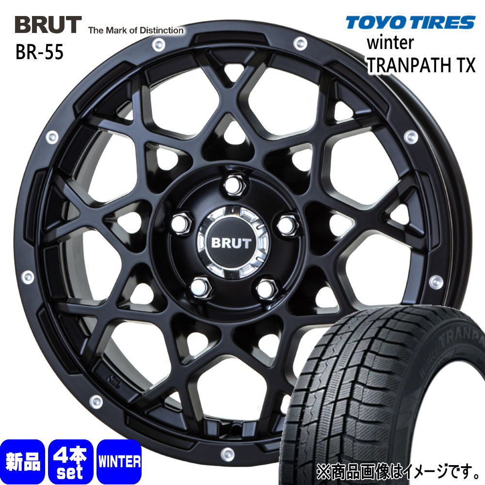 235/55R18 100Q ウィンタートランパス TX WinterTRANPATH TX トーヨータイヤ TOYOTIRES 新品 冬用 スタッドレスタイヤ ホイール 4本セット TRISTAR BRUT BR-55 18×8.0+40 5/114.3|タイヤショップ78