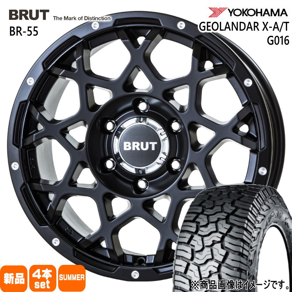265/60R18 119/116Q LT ジオランダー X-AT G016 GEOLANDAR X-AT G016 ヨコハマ YOKOHAMA 新品 夏用 サマータイヤ ホイール 4本セット TRISTAR BRUT BR-55 18×8.0+20 6/139.7|タイヤショップ78