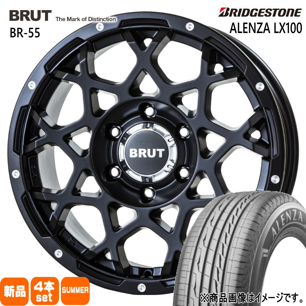 265/70R17 115S アレンザ LX100 ALENZA LX100 ブリヂストン BRIDGESTONE 新品 夏用 サマータイヤ ホイール 4本セット TRISTAR BRUT BR-55 17×7.5+20 6/139.7|タイヤショップ78