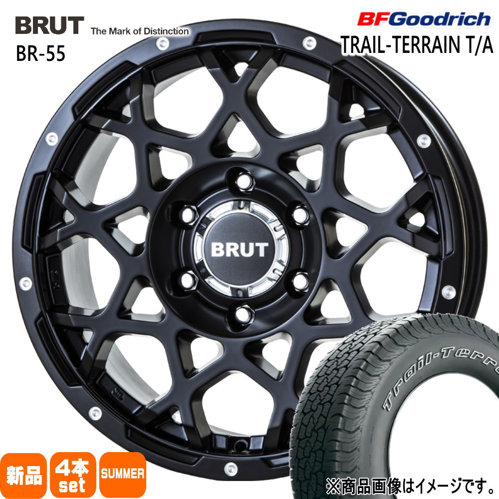 265/65R17 112T トレイルテレーン T/A TRAIL-TERRAIN T/A BFグッドリッチ BF.Goodrich 新品 夏用 サマータイヤ ホイール 4本セット TRISTAR BRUT BR-55 17×7.5+20 6/139.7|タイヤショップ78