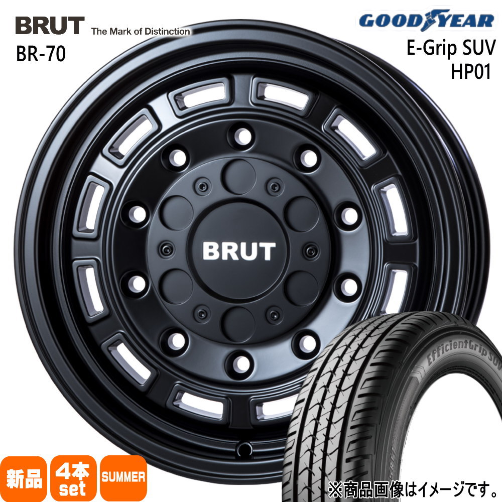 275/65R17 115H エフィシェントグリップ?SUV HP01 EfficientGrip SUV HP01 グッドイヤー GOODYEAR 新品 夏用 サマータイヤ ホイール 4本セット TRISTAR BRUT BR-70 17×7.5+20 6/139.7|タイヤショップ78