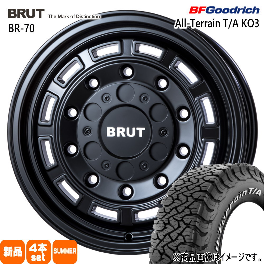 265/70R17 118/115S LRD LT オールテレーン T/A KO3 All-Terrain T/A KO3 BFグッドリッチ BF.Goodrich 新品 夏用 サマータイヤ ホイール 4本セット TRISTAR BRUT BR-70 17×7.5+40 6/139.7|タイヤショップ78
