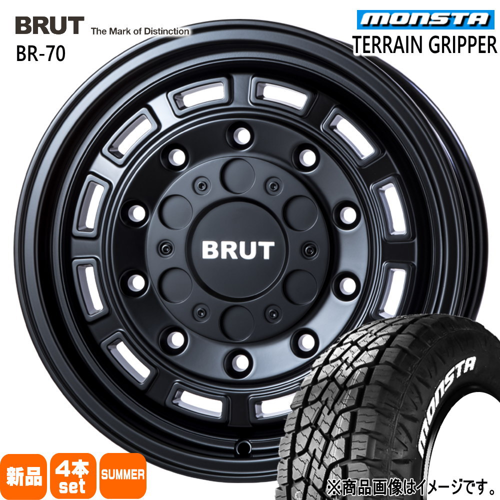 265/70R17 115T テレーングリッパー TERRAIN GRIPPER モンスタ MONSTA 新品 夏用 サマータイヤ ホイール 4本セット TRISTAR BRUT BR-70 17&times;7.5+20 6/139.7｜タイヤショップ78