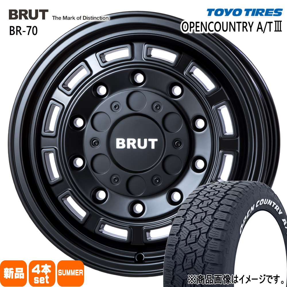 215/70R16 100T オープンカントリー AT3 OPENCOUNTRY A/T3 トーヨータイヤ TOYOTIRES 新品 夏用 サマータイヤ ホイール 4本セット TRISTAR BRUT BR-70 16×6.5+30 5/114.3|タイヤショップ78