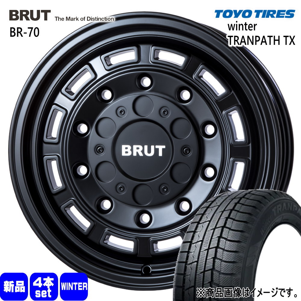 215/60R17 96Q ウィンタートランパス TX WinterTRANPATH TX トーヨータイヤ TOYOTIRES 新品 冬用 スタッドレスタイヤ ホイール 4本セット TRISTAR BRUT BR-70 17×7.5+40 5/114.3|タイヤショップ78