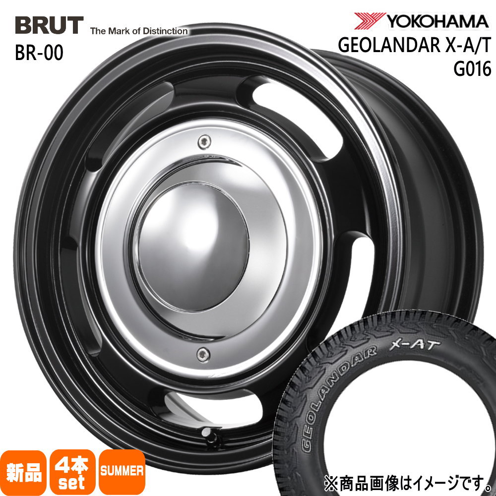 215/65R16 109/107Q LT ジオランダー X-AT G016 GEOLANDAR X-AT G016 ヨコハマ YOKOHAMA 新品 夏用 サマータイヤ ホイール 4本セット TRISTAR BRUT BR-00 16&times;6.5+48 6/139.7｜タイヤショップ78