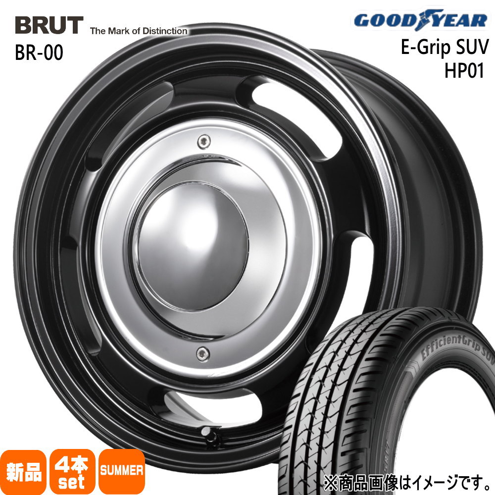 215/80R16 103S エフィシェントグリップ?SUV HP01 EfficientGrip SUV HP01 グッドイヤー GOODYEAR 新品 夏用 サマータイヤ ホイール 4本セット TRISTAR BRUT BR-00 16×6.5+25 6/139.7|タイヤショップ78