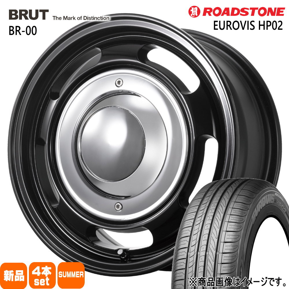 215/65R16 98H ユーロビズ HP02 EUROVIS HP02 ロードストーン ROADSTONE 新品 夏用 サマータイヤ ホイール 4本セット TRISTAR BRUT BR-00 16×6.5+48 6/139.7|タイヤショップ78