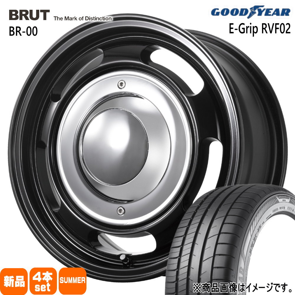 215/65R16 98H エフィシェントグリップ RVF02 EfficentGrip RVF02 グッドイヤー GOODYEAR 新品 夏用 サマータイヤ ホイール 4本セット TRISTAR BRUT BR-00 16×6.5+48 6/139.7|タイヤショップ78