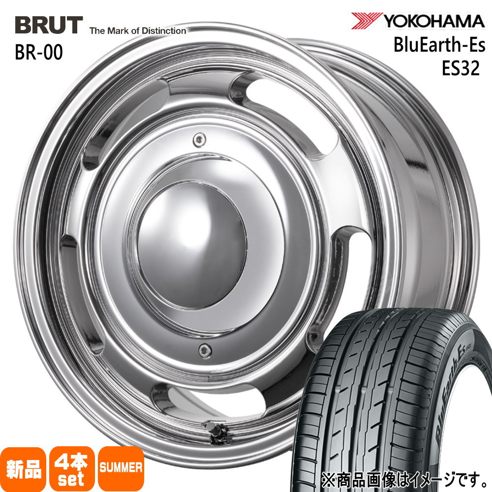 215/65R16 98H ブルーアース ES ES32 BluEarth-Es ES32 ヨコハマ YOKOHAMA 新品 夏用 サマータイヤ ホイール 4本セット TRISTAR BRUT BR-00 16×6.5+38 6/139.7|タイヤショップ78