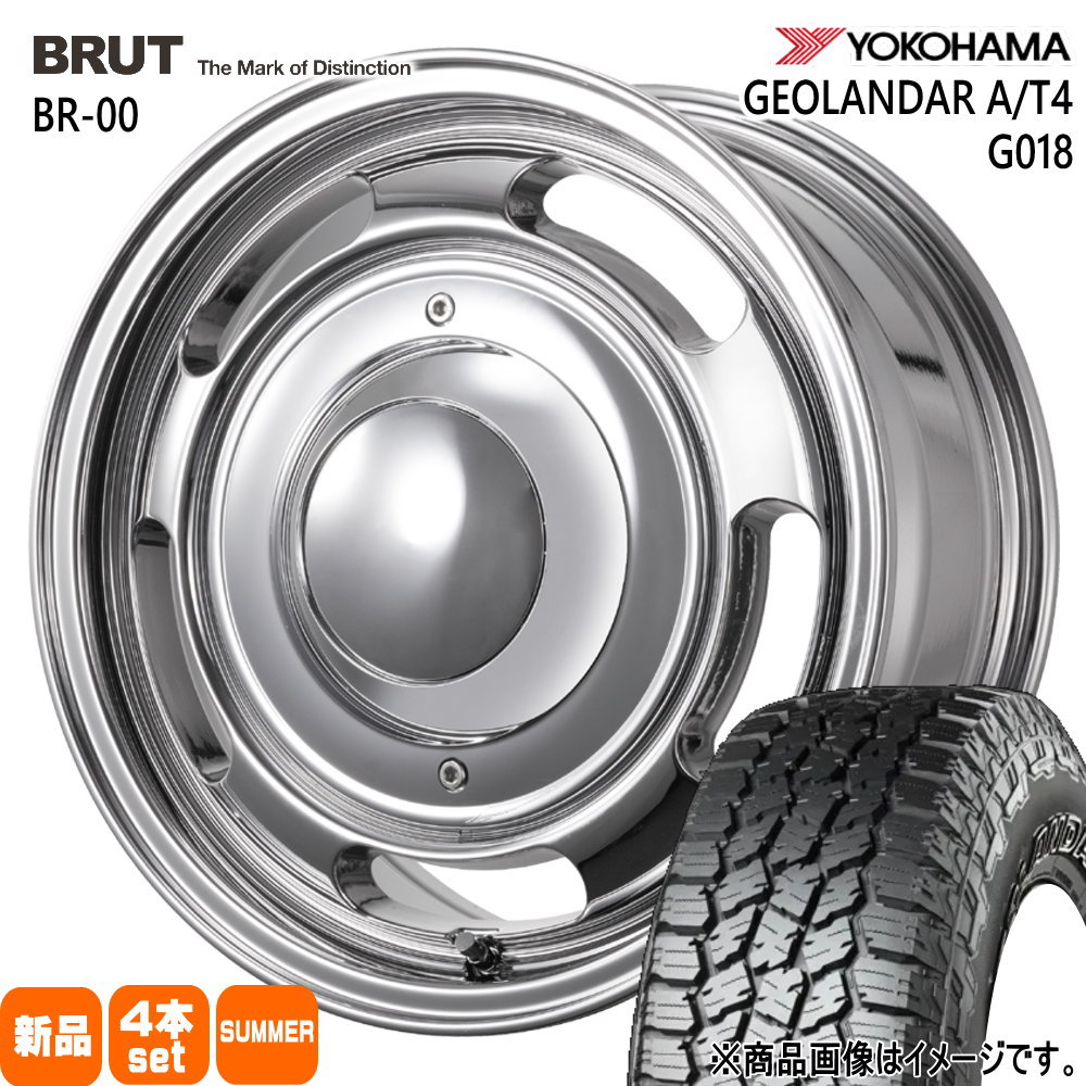 215/70R16 100H ジオランダー AT4 G018 GEOLANDAR A/T4 G018 ヨコハマ YOKOHAMA 新品 夏用 サマータイヤ ホイール 4本セット TRISTAR BRUT BR-00 16&times;6.5+38 6/139.7｜タイヤショップ78