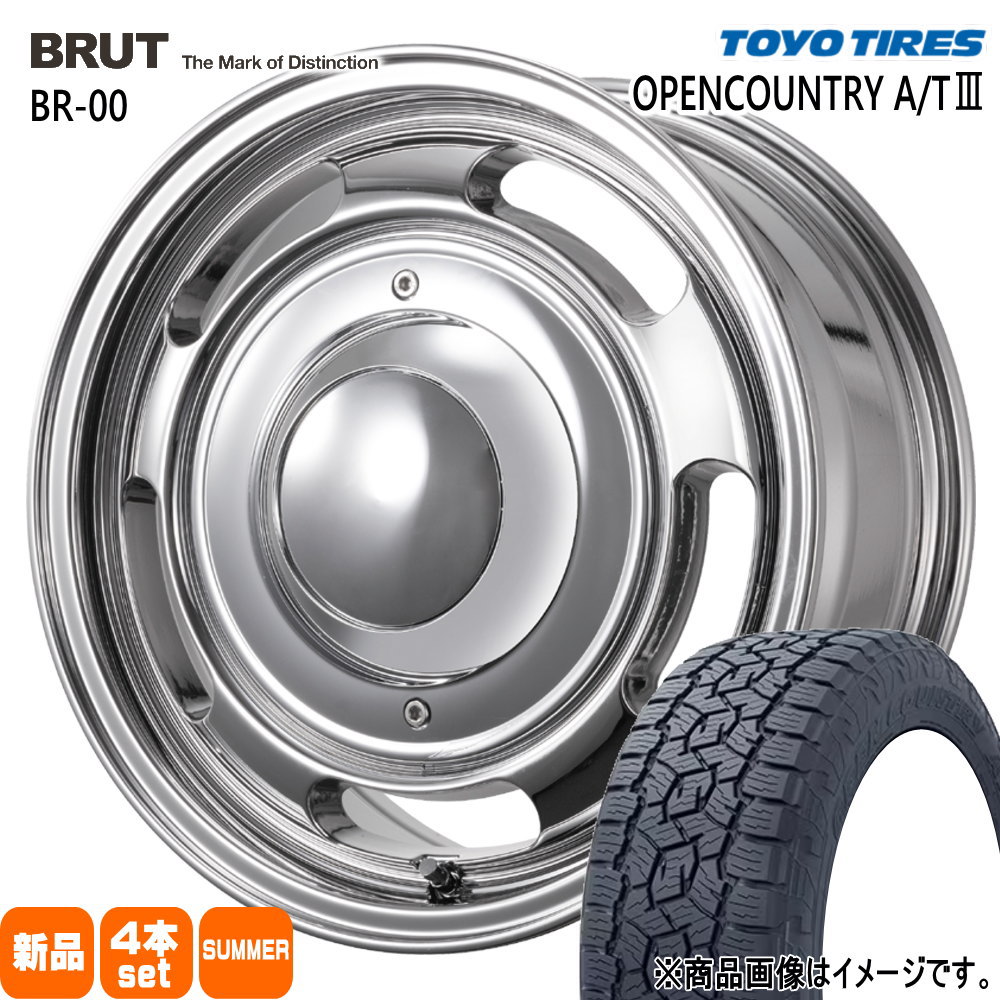 215/70R16 100T オープンカントリー AT3 OPENCOUNTRY A/T3 トーヨータイヤ TOYOTIRES 新品 夏用 サマータイヤ ホイール 4本セット TRISTAR BRUT BR-00 16×6.5+38 6/139.7|タイヤショップ78
