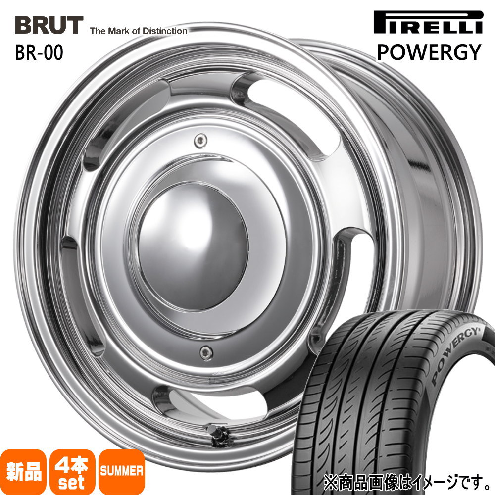 215/65R16 98H パワジー POWERGY ピレリ PIRELLI 新品 夏用 サマータイヤ ホイール 4本セット TRISTAR BRUT BR-00 16×6.5+38 6/139.7|タイヤショップ78
