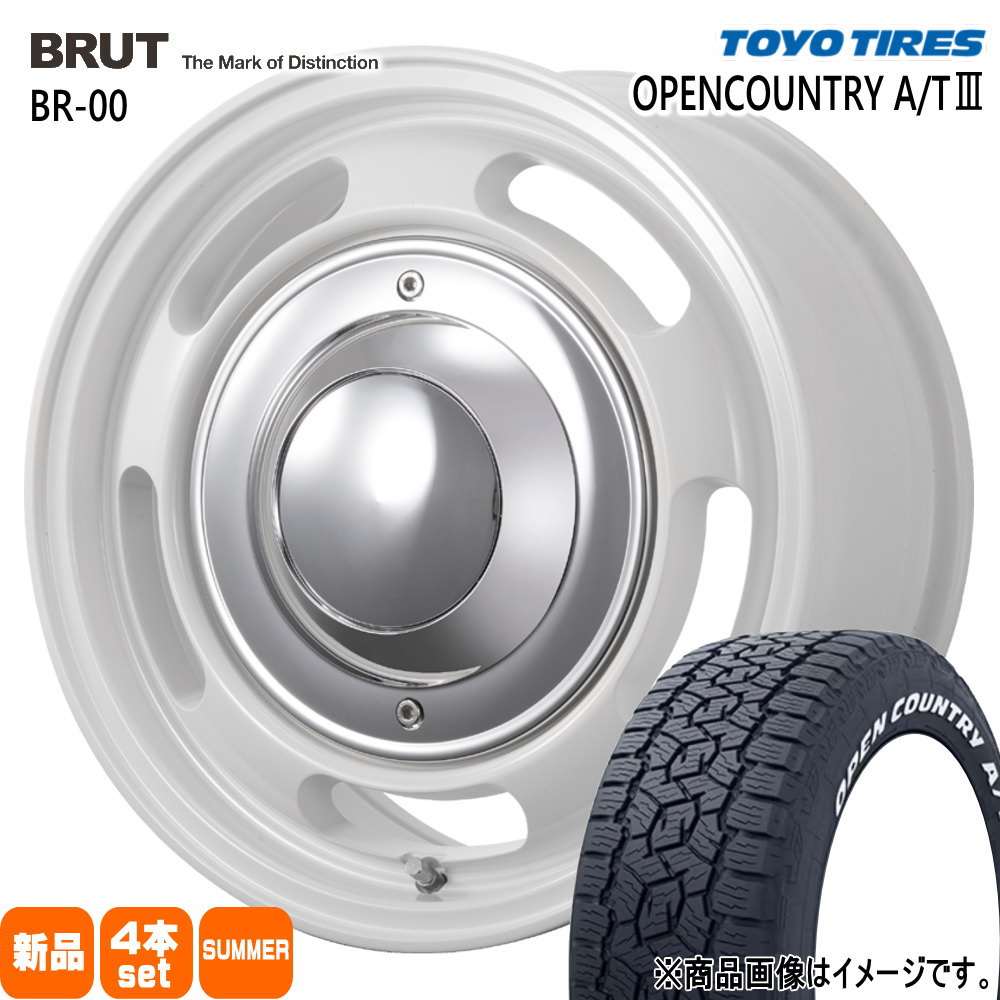 215/65R16 109/107R LT オープンカントリー AT3 OPENCOUNTRY A/T3 トーヨータイヤ TOYOTIRES 新品 夏用 サマータイヤ ホイール 4本セット TRISTAR BRUT BR-00 16&times;6.5+38 6/139.7｜タイヤショップ78