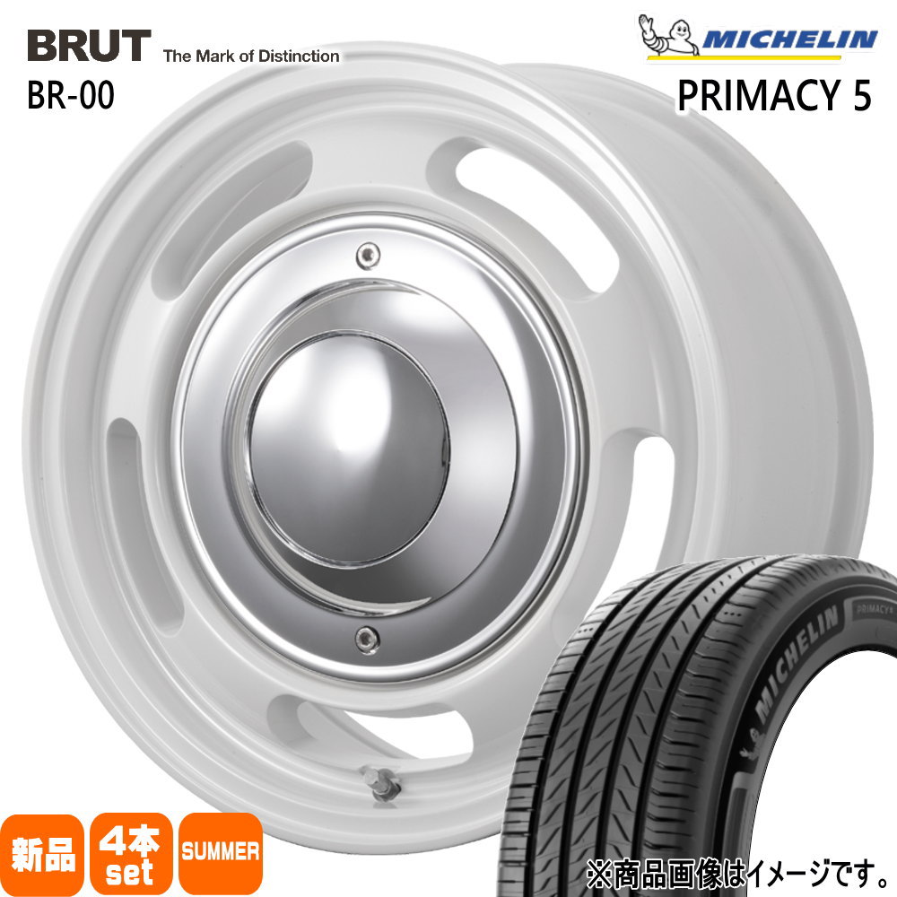 215/65R16 102V XL プライマシー5 RIMACY 5 ミシュラン MICHELIN 新品 夏用 サマータイヤ ホイール 4本セット TRISTAR BRUT BR-00 16&times;6.5+38 6/139.7｜タイヤショップ78