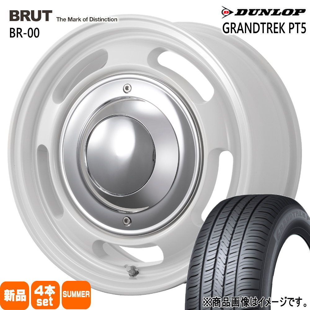 215/65R16 98H グラントレック PT5 GRANDTREK PT5 ダンロップ DUNLOP 新品 夏用 サマータイヤ ホイール 4本セット TRISTAR BRUT BR-00 16&times;6.5+38 6/139.7｜タイヤショップ78