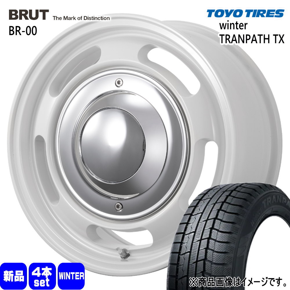 215/70R16 100Q ウィンタートランパス TX WinterTRANPATH TX トーヨータイヤ TOYOTIRES 新品 冬用 スタッドレスタイヤ ホイール 4本セット TRISTAR BRUT BR-00 16&times;6.5+38 6/139.7｜タイヤショップ78
