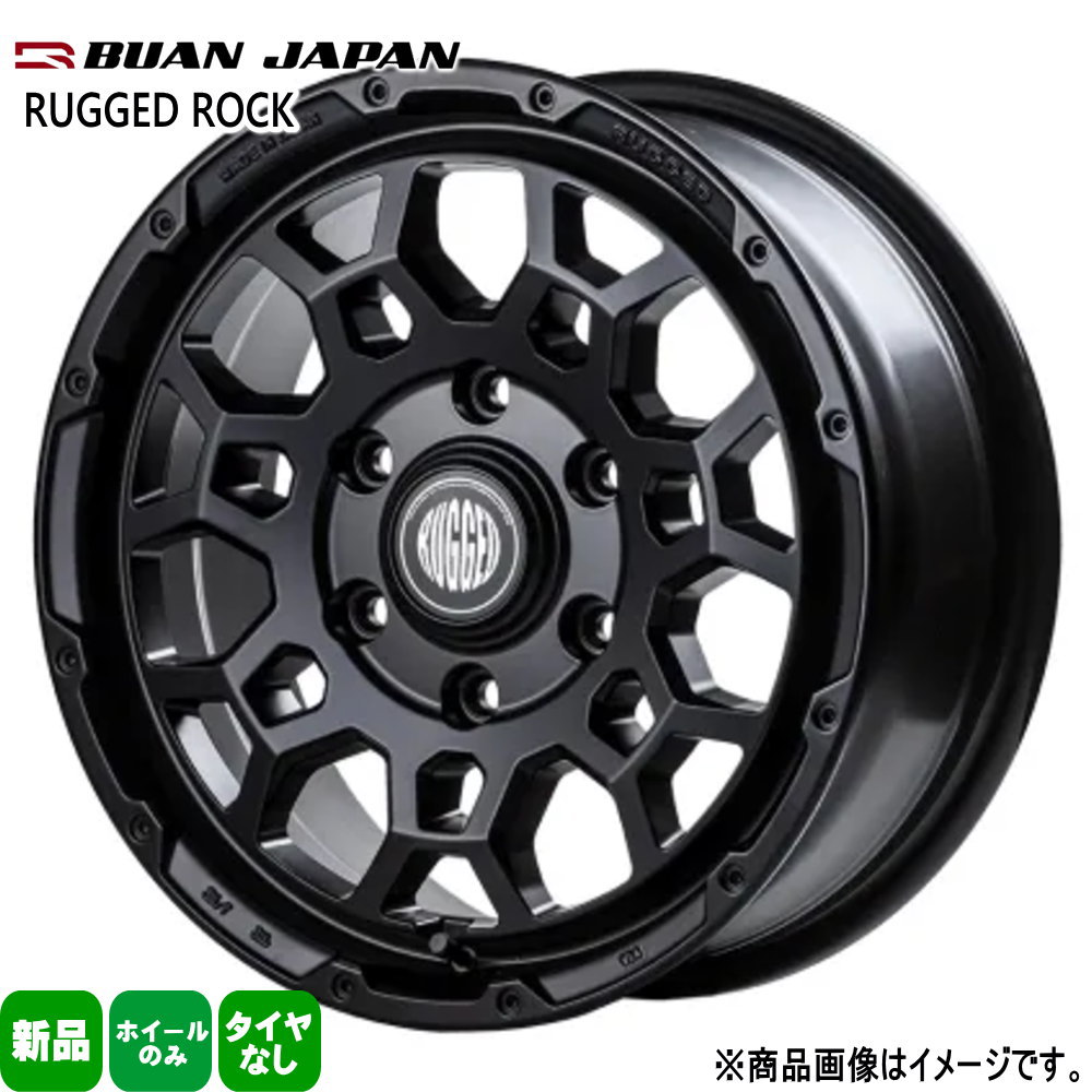 法人配送 4本セット 16&times;6.5J+38 6/139.7 BUAN JAPAN RUGGED ROCK ラギッドロック 新品 16インチ ホイールのみ 4本セット 200系 ハイエース｜タイヤショップ78