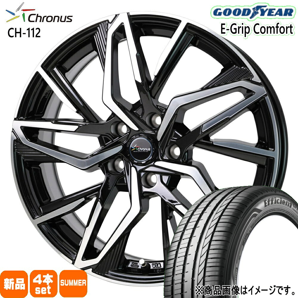 225/40R19 93W XL エフィシェントグリップ コンフォート EfficientGrip Comfort グッドイヤー GOODYEAR 新品 夏用 サマータイヤ ホイール 4本セット HOT STUFF CORPORATION Chronus CH-112 19&times;7.5+48 5/114.3 19インチ｜タイヤショップ78 109,384円