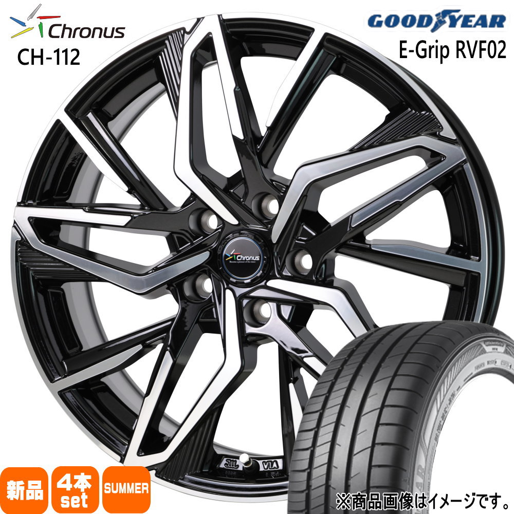 245/40R19 98W エフィシェントグリップ RVF02 EfficentGrip RVF02 グッドイヤー GOODYEAR 新品 夏用 サマータイヤ ホイール 4本セット HOT STUFF CORPORATION Chronus CH-112 19&times;8.0+35 5/114.3 19インチ｜タイヤショップ78