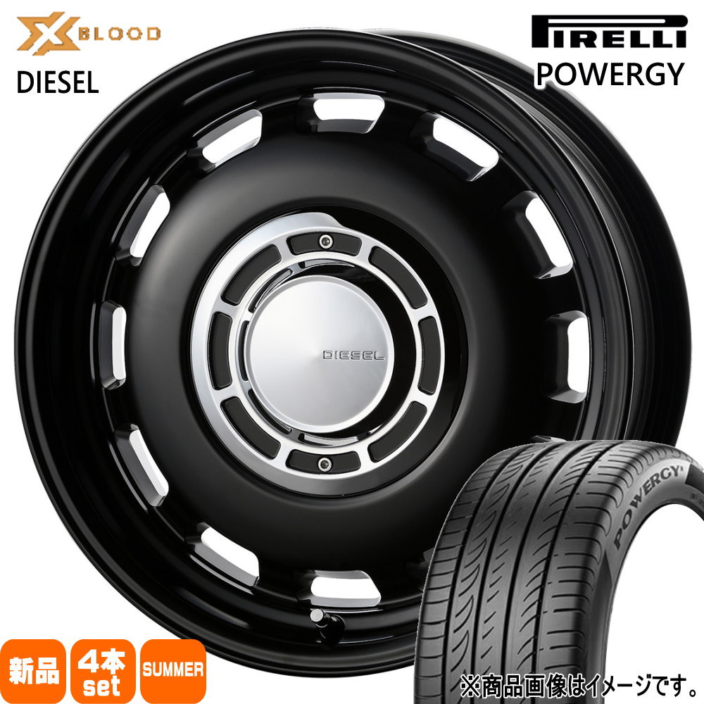 185/60R15 84H パワジー POWERGY ピレリ PIRELLI 新品 夏用 サマータイヤ ホイール 4本セット COSMIC X BLOOD DIESEL 15&times;6.0+42 4/100 15インチ｜タイヤショップ78