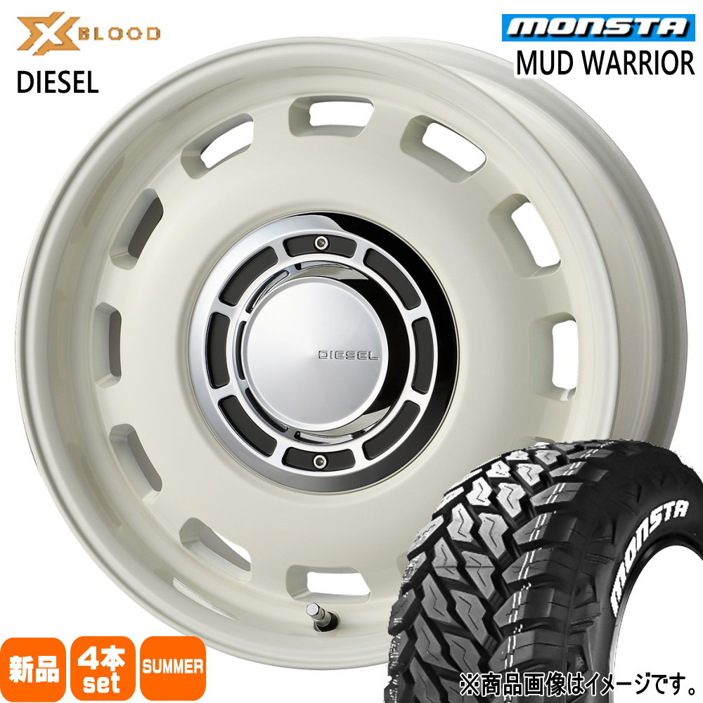 215/70R16 107/105Q LT マッドウォーリア MUD WARRIOR モンスタ MONSTA 新品 夏用 サマータイヤ ホイール 4本セット COSMIC X BLOOD DIESEL 16&times;6.0-5 5/139.7 16インチ｜タイヤショップ78
