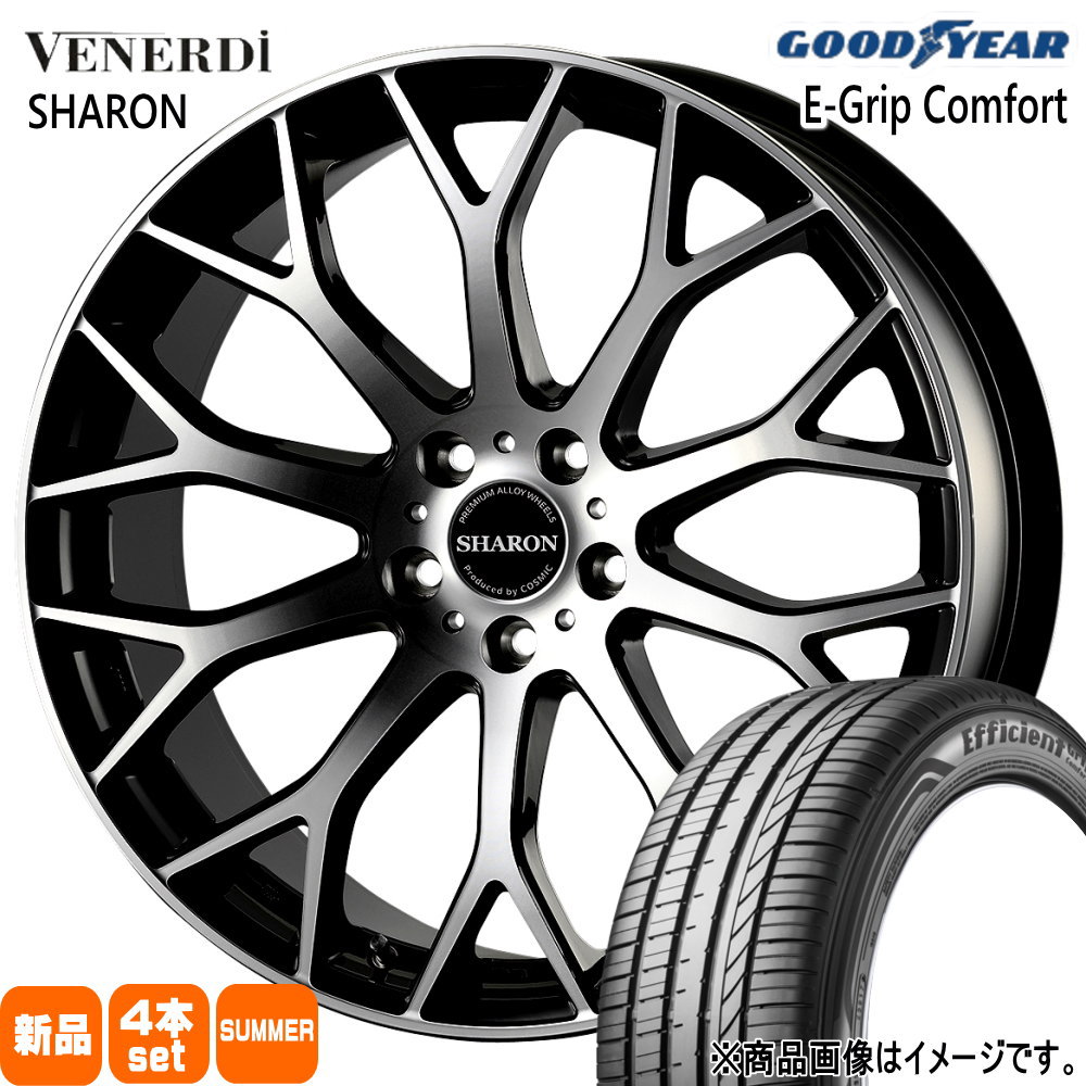235/50R18 101W XL エフィシェントグリップ コンフォート EfficientGrip Comfort グッドイヤー GOODYEAR 新品 夏用 サマータイヤ ホイール 4本セット COSMIC VENERDI SHARON 18×7.5+38 5/114.3|タイヤショップ78