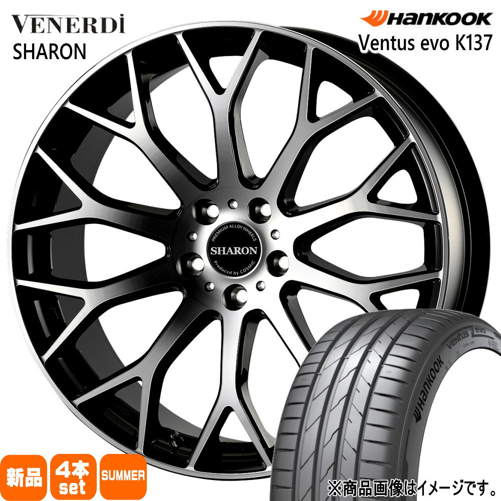 235/60R18 107W XL ベンタス エボ SUV K137A Ventus evo SUV K137A ハンコック HANKOOK 新品 夏用 サマータイヤ ホイール 4本セット COSMIC VENERDI SHARON 18×7.5+48 5/114.3|タイヤショップ78
