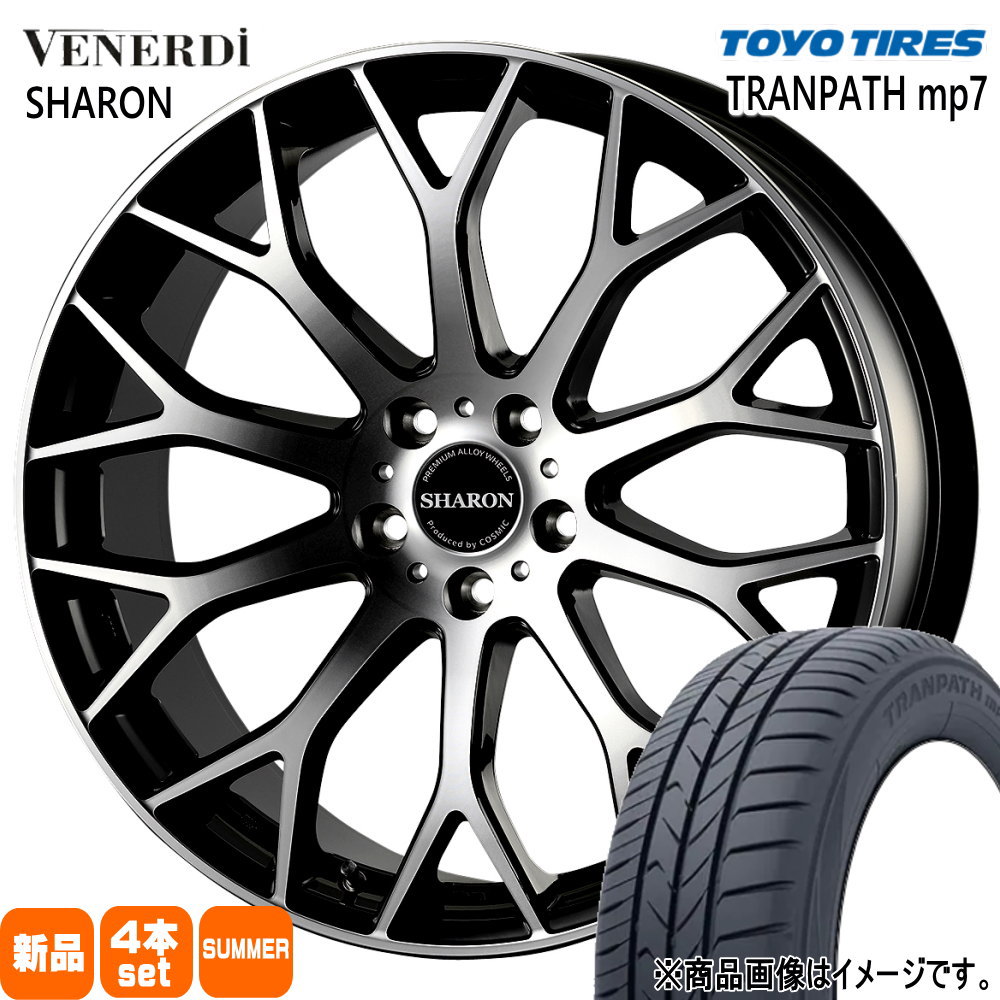 225/45R18 トランパス mp7 TRANPATH mp7 トーヨータイヤ TOYOTIRES 新品 夏用 サマータイヤ ホイール 4本セット COSMIC VENERDI SHARON 18×7.5+38 5/114.3|タイヤショップ78