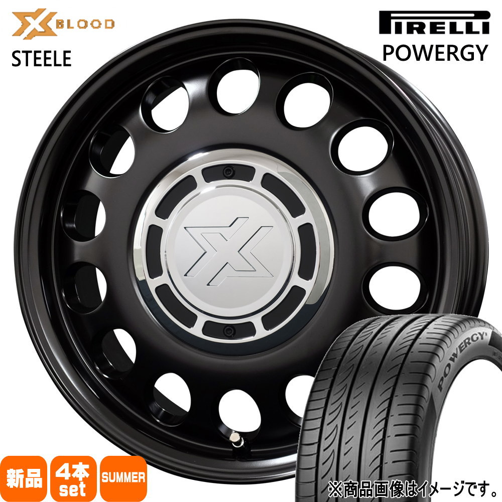 185/60R15 84H パワジー POWERGY ピレリ PIRELLI 新品 夏用 サマータイヤ ホイール 4本セット COSMIC X BLOOD STEELE 15×6.0+42 4/100 15インチ|タイヤショップ78